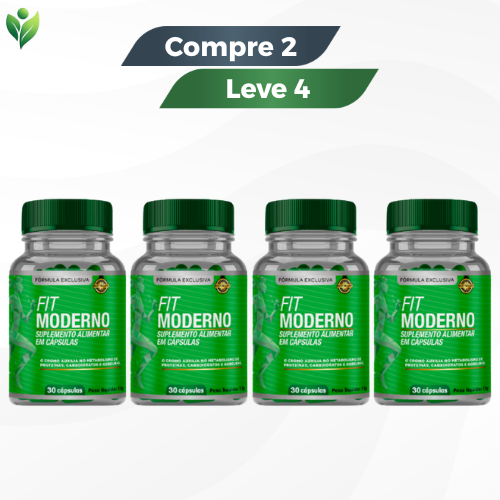 Fit Moderno 30 Cápsulas - Perda de Peso Saudável / Promoção Compre 1 Leve 2 + Frete Grátis