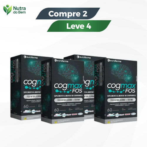 Cogmax Fos 60 Comprimidos - Suporte Para o Cérebro | Promoção Compre 1 Leve 2 + Frete Grátis