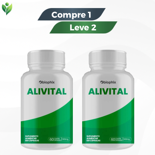 Alivital 60 Cápsulas - Suporte Natural para Alívio de Tensões e Dores - Compre 1 Leve 2 + Frete Grátis