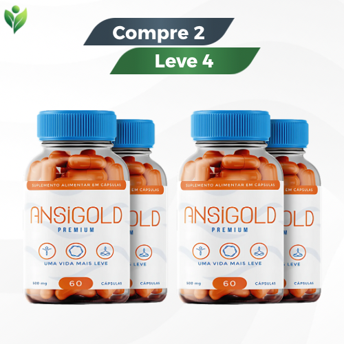 Ansigold 60 Cápsulas - Mais Equilibrio e Tranquilidade No Dia a Dia / Compre 1, Leve 2 + Frete Grátis!